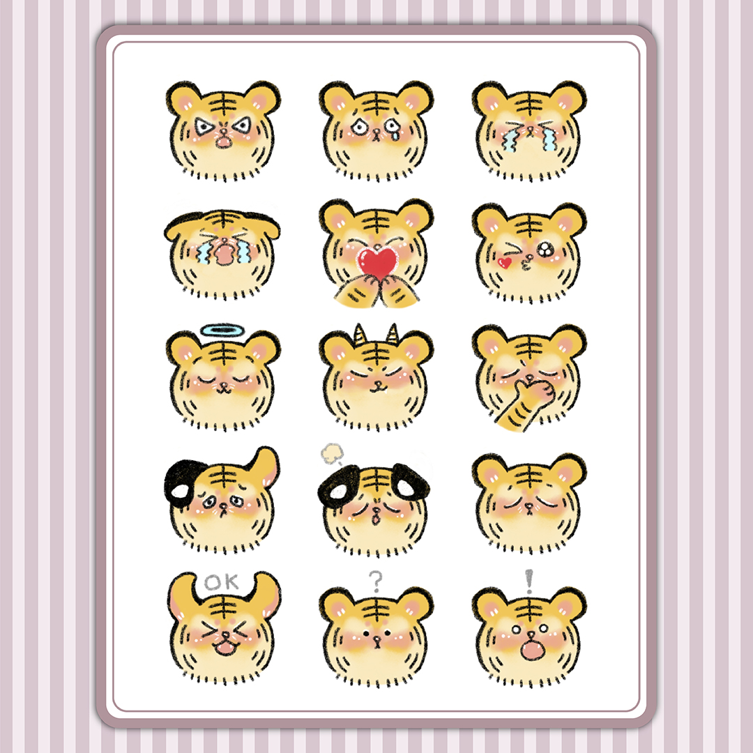 「ひびとらちゃんのにこにこ絵文字」はたのまこと　2025